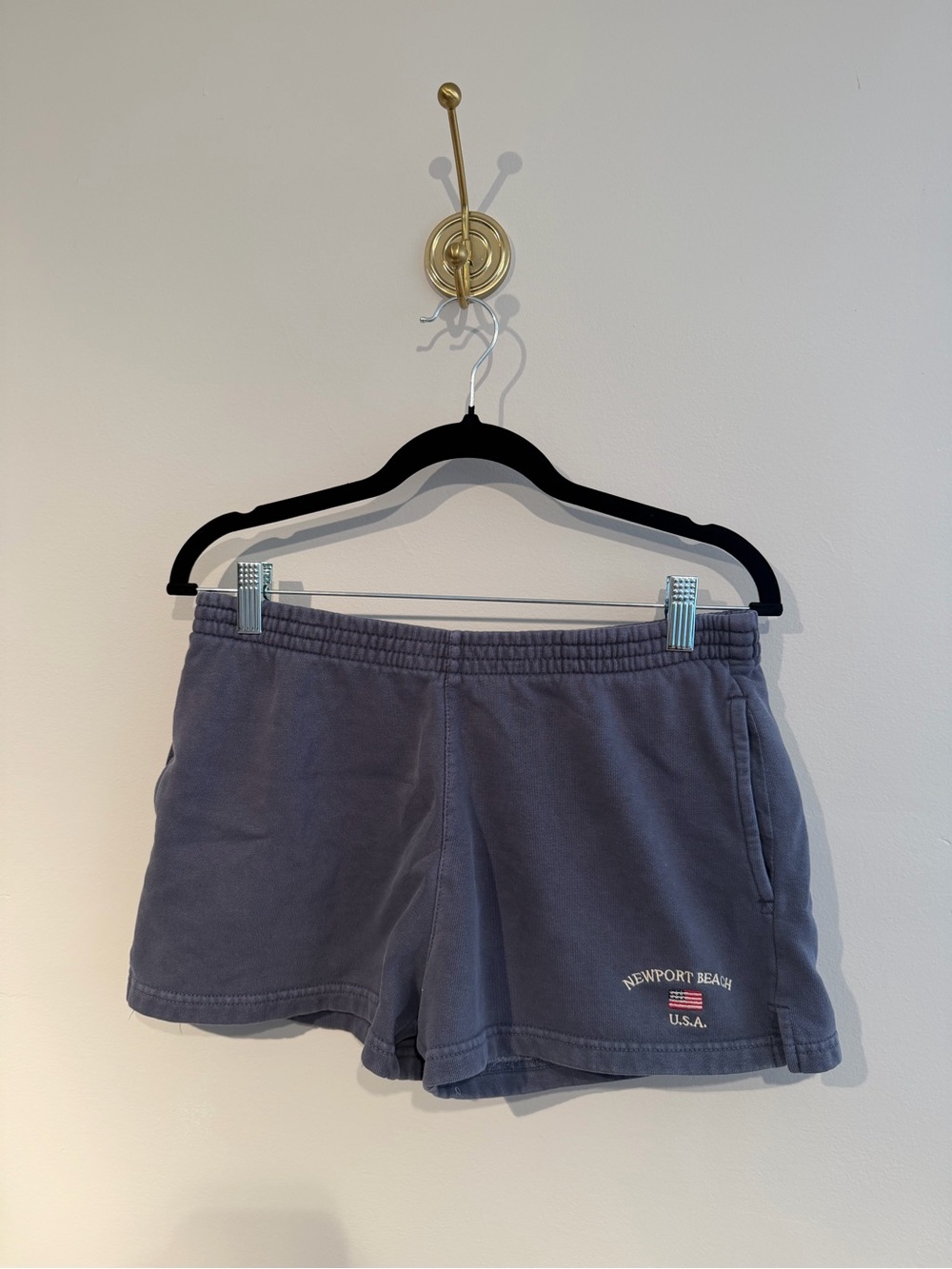 Brandy Melville Slate Blue Athletic Drawstring Shorts